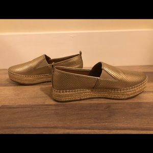 Gold Steve Madden Platform Espadrilles